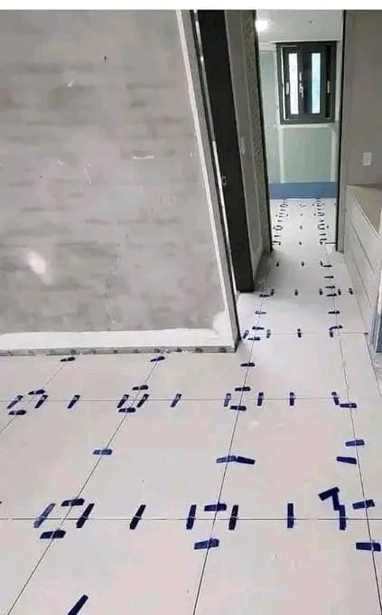 Tiling running through an entrance doorway